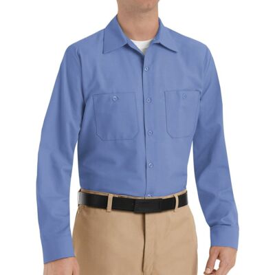 Men's Tall Industrial Long Sleeve Work Shirt Thumbnail